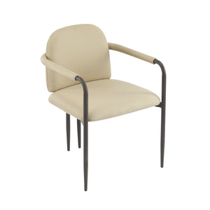 English Elm Christopher Knight Home® - Dinning modern iron-frame dining chair set of 2 with durable fabric seats, compact, stylish and sturdy Espresso,khaki N771P247180V