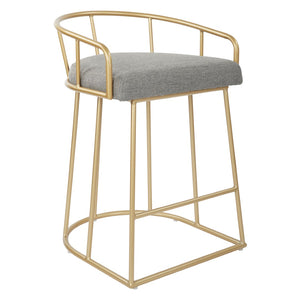OSP Home Furnishings Luna 26" Counter Stool Ash/Gold