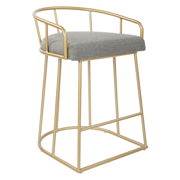 OSP Home Furnishings Luna 26" Counter Stool Ash/Gold