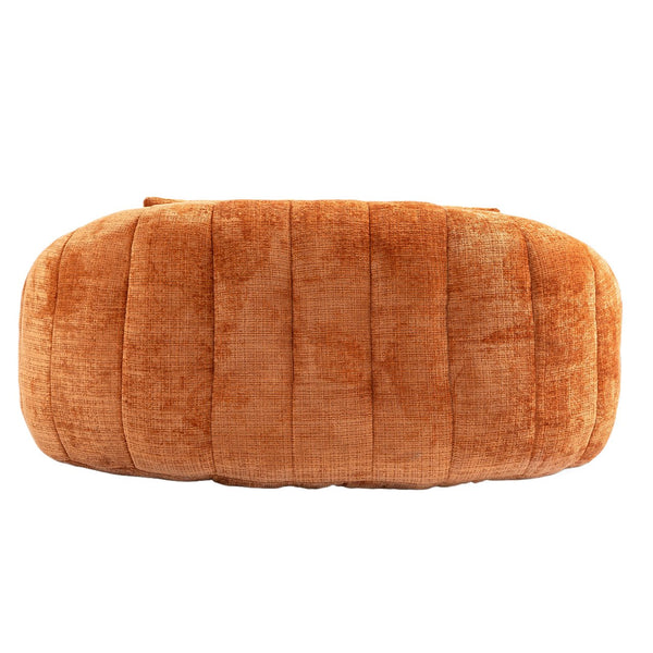 English Elm Bean Bean Bag Sofa High-Density Memory Foam Two-Seater Lounger High Back Chenille Cozy Support Orange W395P181437