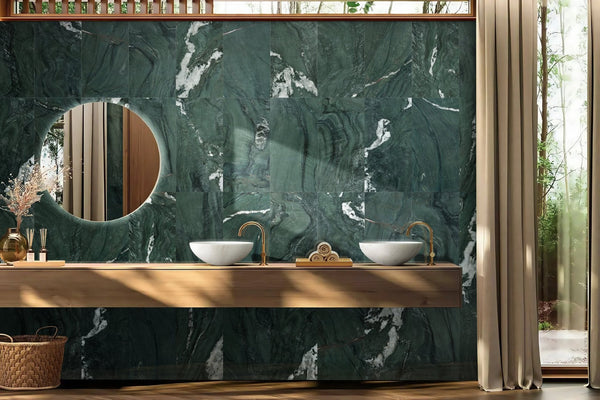 English Elm White Natural Marble Vessel Sink - Semi-Polished Elegance For Modern Bathrooms, 15.7" Diameter W1696P333277-GIGA