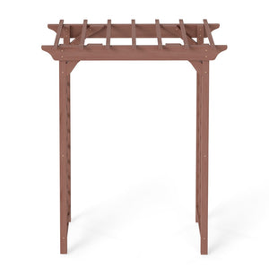 English Elm Wooden Garden Arch Solid Lattice Frame for Climbing Vines Weddings and Backyard Decor W2640P356950