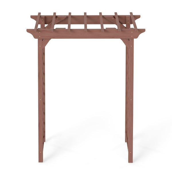 English Elm Wooden Garden Arch Solid Lattice Frame for Climbing Vines Weddings and Backyard Decor W2640P356950