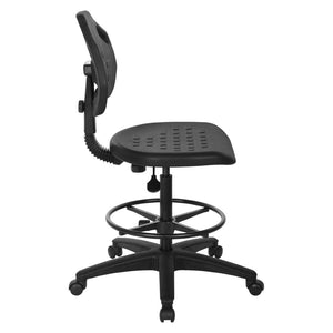 OSP Home Furnishings Drafting Chair with Urethane Seat Pneumatic Height Adjustment and Adjustable Footrest KH81310TX