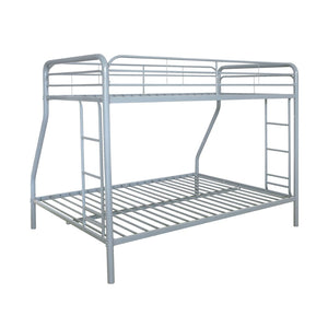 English Elm Metal Twin Over Full Bunk Bed Steel Frame with Guardrails for Kids or Guest Rooms Silver B016P469264