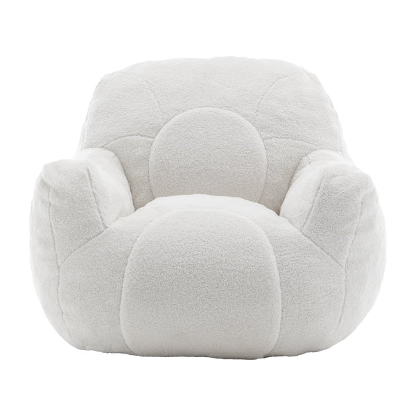 English Elm Bean Bag Chair With Memory Foam - Plush Teddy Upholstery For Cozy Relaxation In Any Space! W2200P247712