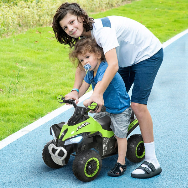 English Elm Aosom Toddler Foot Powered Ride on Atv Toy with Led Lights and Music Buttons W2225P249783