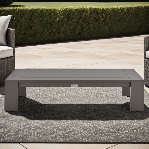 English Elm Umbriax 4-Piece Aluminum Outdoor Coffee Table Set in Brown — Weather-Resistant, Rust-Free, Easy-Clean Covers B2736P354358