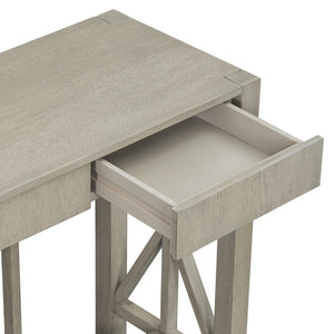 English Elm U_Style 60'' Acacia Veneer Console Table With 4 Drawers & Open Shelf - Modern Farmhouse Design! N711P289747D-GIGA