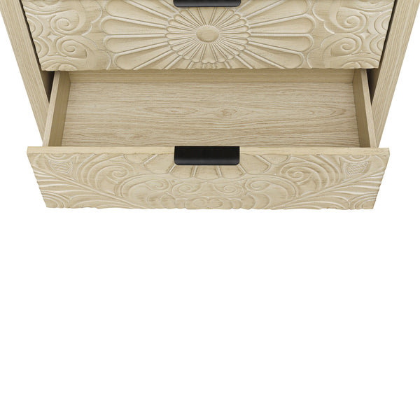 English Elm 3 Drawer Cabinet - Stylish & Versatile Storage Solution For Bedroom, Living Room, Or Study Decor W688P225270