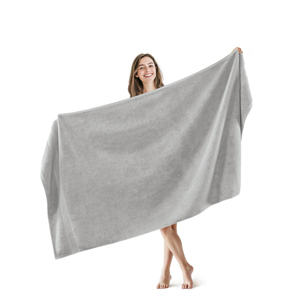 JLA Home Madison Park Signature - Ultra-Soft 100% Cotton Towels | 800 GSM Plush Spa-Quality Set with Antimicrobial Finish, Oeko-Tex Certified Silver MPS73-191
