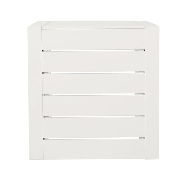 English Elm Christopher Knight Home® - CAPE C-shaped Aluminum Outdoor Side Table for Patio & Poolside — Lightweight, Weather-Resistant Design White 59990.00WHI