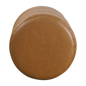 English Elm Soa Woven Fabric Cube Ottoman with Tray Lid and Hidden Storage for Living Rooms Caramel B056P416994