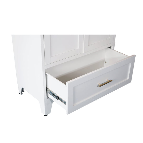 English Elm 60" Tall Metal Wardrobe Cabinet with Drawer & Adjustable Shelf, Steel 2-Door Closet for Small Spaces W3387P351621