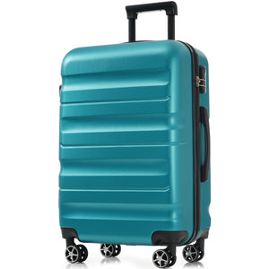 English Elm Hardshell Abs Four Piece Luggage Set with Spinner Wheels Tsa Lock Packing Cubes Blue N730P262653D