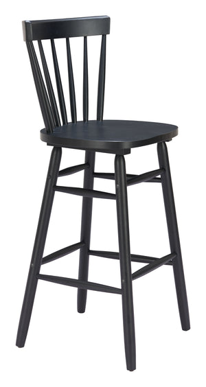 Zuo Modern Tyce Barstool Set Of 2 - Modern Elegance With Durable Rubberwood Design For Hospitality Spaces Black Rubberwood 110530-zuo-modern