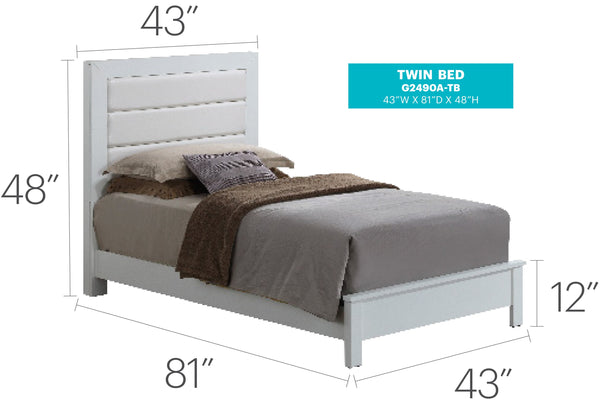 English Elm Contemporary Full Storage Bed with Built-In Drawers and Sturdy Particle Board Frame for Durability and Modern Style White 77 L x 6 W x 3 H B078S00264