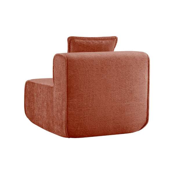 English Elm Harrison Armless Velvet Sectional Module with French Piping and Cloud Foam Seat Red W3041P386587