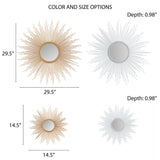 Madison Park Fiore  Sunburst Wall Decor Mirror 29.5"D MP160-0181 Gold