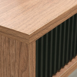 English Elm L-Shaped Desk In Warm Brown Finish - Spacious Workspace With Storage, Cable Management & Style B356P367775