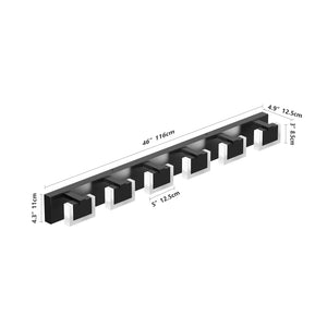 English Elm LED Black 6-Light Modern Vanity Light Matte Black Acrylic Bathroom Fixture Dimmable 36W 6000K Hard-Wired W2312P374945