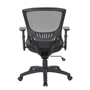 OSP Home Furnishings Mesh Back Ergonomic Office Chair with Lumbar Support Breathable Seat and Padded Arms Nylon EM98910-3