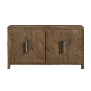 English Elm Rustic French Oak Veneer Sideboard with Adjustable Shelves for Dining Room Storage B011P467628