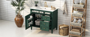 English Elm 36'' Modern Bathroom Vanity With Elegant Sink, 2 Drawers, And Tip-Out Storage For Stylish Spaces N710S136004F