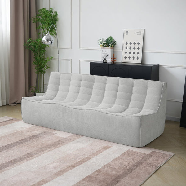 English Elm Caterpillar Modern Low-Profile 3-Seater Sofa With Waffle Design - Versatile, Stylish & Durable B341P321114