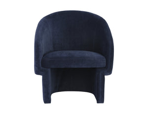 Sunpan Lauryn Lounge Chair - Contemporary Barrelback Design for Modern Living Spaces and Stylish Comfort Danny Navy