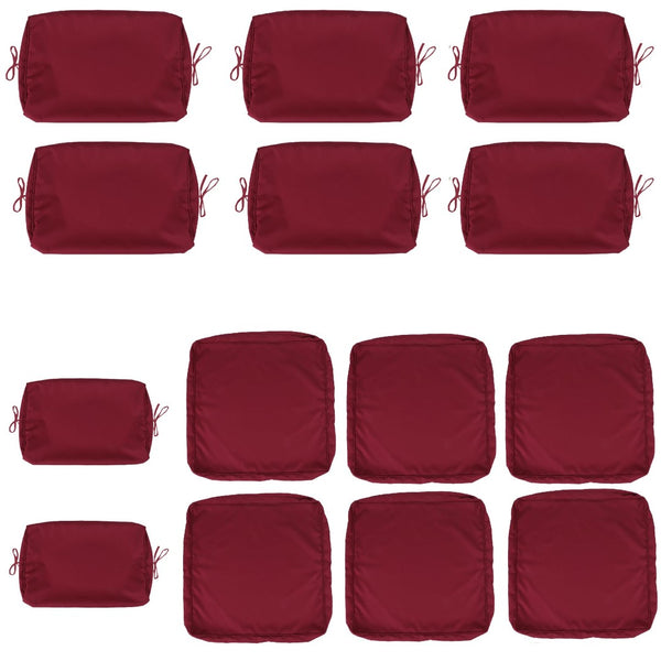English Elm Cushion Covers 14 Piece Set for Outdoor Wicker Rattan Sectional Patio Sofa Uv Red W419P460545
