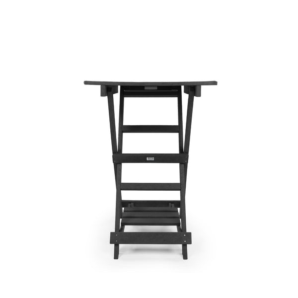 English Elm Summit Ridge Recycled Hdpe Outdoor Folding Bar Table Weather Resistant Eco Patio Black B2745P409715