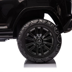 English Elm Licensed Lexus Lx600 24v Two Seater Kids Ride on Suv with Remote and Suspension Black W1578P339061