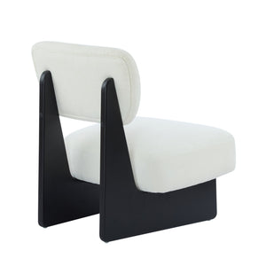 English Elm Christopher Knight Home® - [Set of 2] Modern Lounge Chair with Polyester Upholstery and Solid Wood Base — Minimalist Comfort for Home Black,White N767P241702B