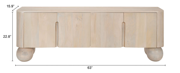 Kuti Entertainment Stand Natural 110246 Zuo Modern