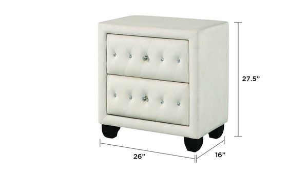 English Elm Encore Modern 5-Piece King Bedroom Set With Tufted Upholstered Headboard & Spacious Storage Solutions B009S01714