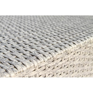 English Elm Shick Grey Wicker Corner Wedge Patio Chair with Thick Olefin Cushions, Weatherproof Aluminum Frame B120P205387