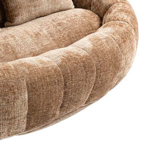 English Elm Bean Bean Bag Sofa High-Density Memory Foam Two-Seater Lounger High Back Chenille Cozy Support Coffee W395P181441