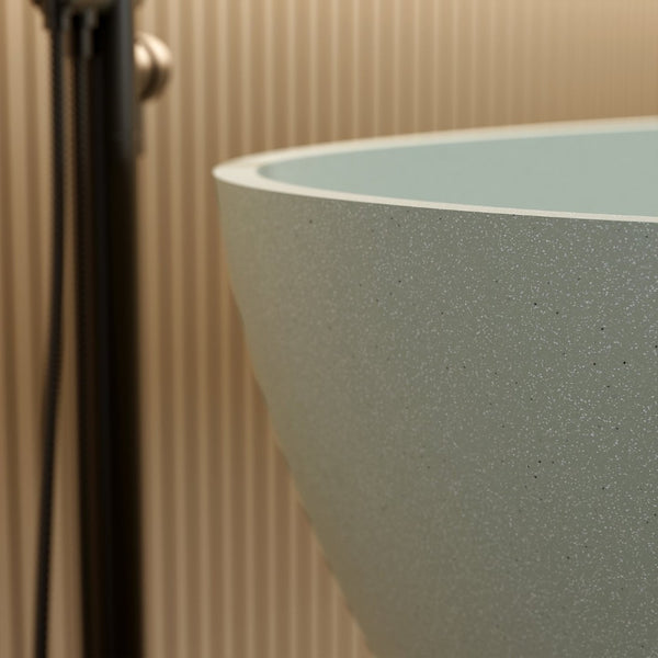 English Elm 63'' Freestanding Stone Resin Soaking Tub Spa Bath with Ergonomic Design W2753P416679