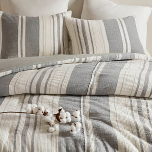 English Elm 3PCS King Comforter Set – Plush Washed Microfiber Comforter & Shams, Hypoallergenic 100% Poly Fill Luxury Grey 23.03 L x 21.46 W x 14.17 H B035P341115