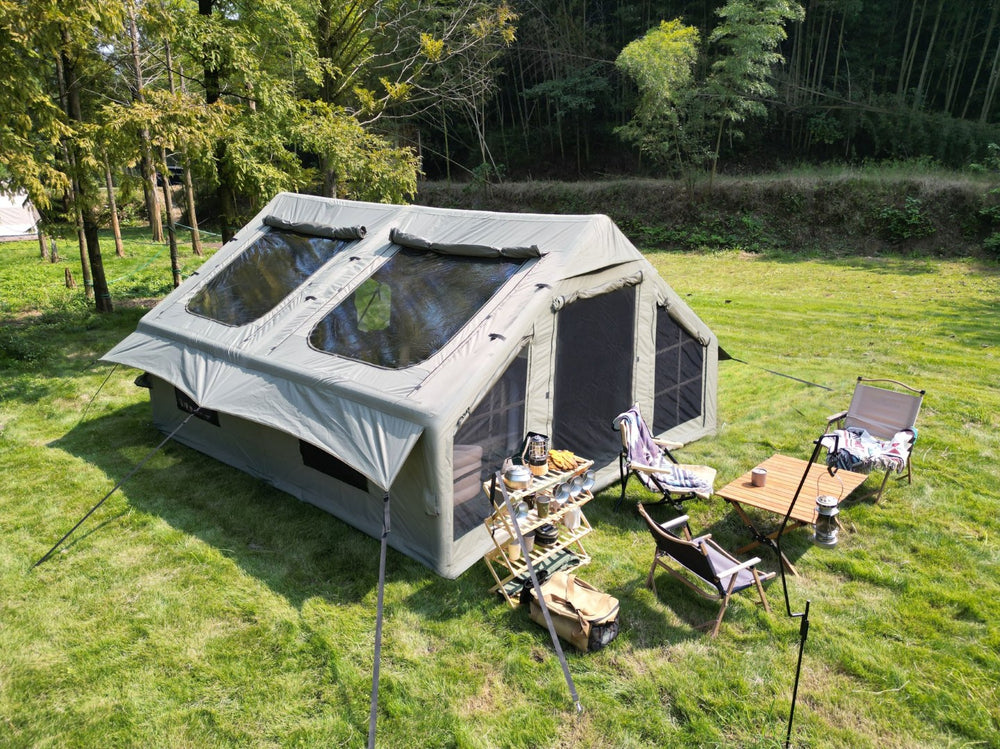 English Elm 9.8x13ft Inflatable Glamping Tent Oxford Fabric 4 Season Waterproof Family Cabin W640P244844