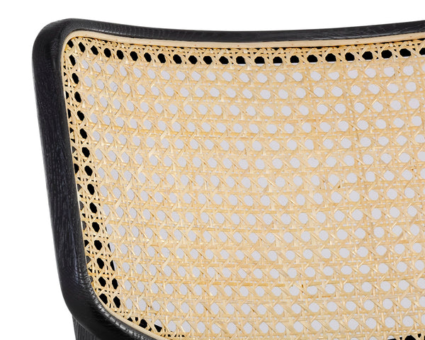 Sunpan Annex Dining Chair Set of 2 - Stylish Wooden Frame, Comfortable Polyester Upholstery for Dining Black, Abbington Black / Natural