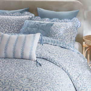 English Elm 5-piece King Comforter Set Soft Microfiber Printed Bedding with Coordinated Shams and Pillows Blue B035P482939