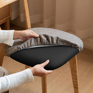 English Elm Dining Chair Solid Oak FAS Grade Upholstered Comfort Curve Wide Seat Easy Clean Durable Style Natural Wood+Brown W1283P256448