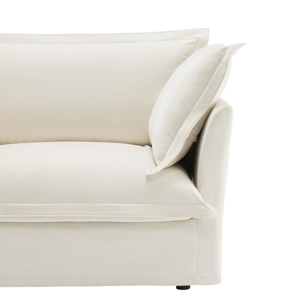 English Elm Koala Chenille Sectional Sofa with Chaise High Back Cushions and Washable Cover W3041P240115