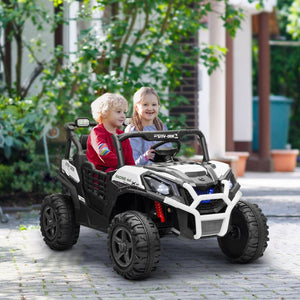 English Elm Qaba 24v Two Seat Kids Ride on Car with Dual Motors Spring Suspension Remote W2225P249871