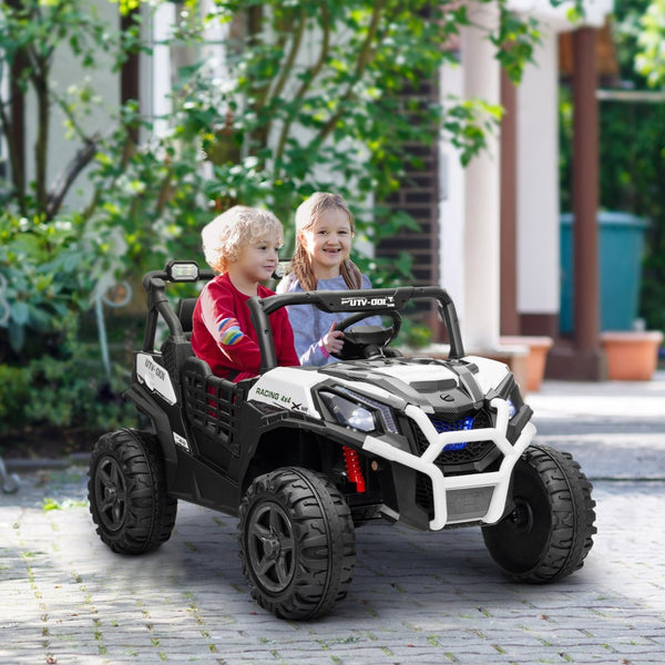 English Elm Qaba 24v Two Seat Kids Ride on Car with Dual Motors Spring Suspension Remote W2225P249871
