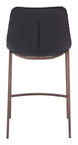 Magnus Counter Stool - Set of 2 Black & Walnut 109935 Zuo Modern