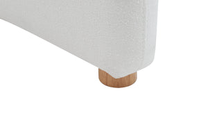 English Elm Modern Boucle Accent Armchair – Plush Beige Lounge Chair With Curved Armrests For Stylish Comfort T3903P372601