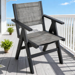 English Elm Lounge Charcoal Grey All-Season Outdoor Chair With Ergonomic Support & Durable Weather-Resistant Design W2085P364101
